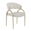 Gold Stainless Steel Elegant Dining Chair