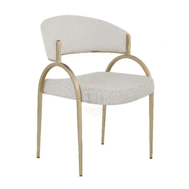 Gold Stainless Steel Elegant Dining Chair