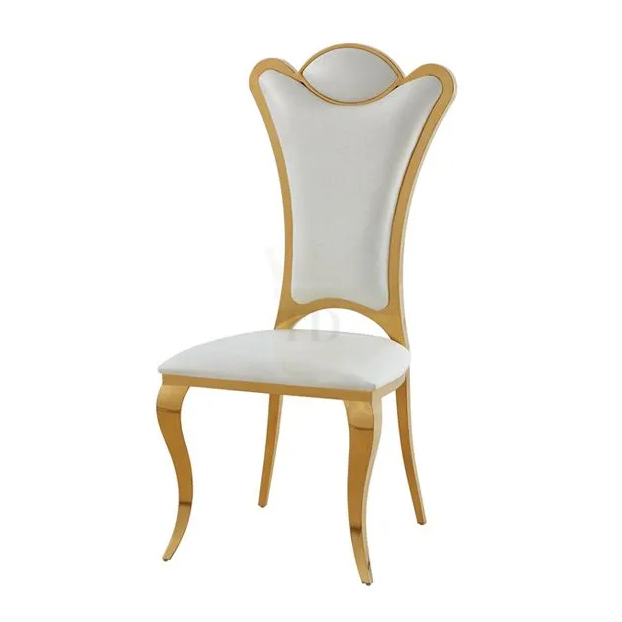 Gold Stainless Steel Modern Dining Chair