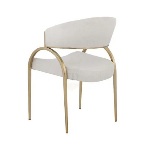 Gold Stainless Steel Elegant Dining Chair