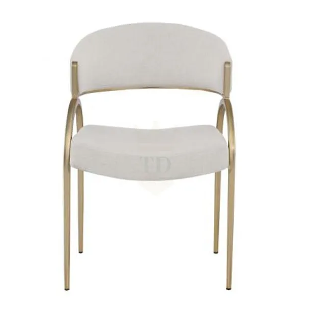 Gold Stainless Steel Elegant Dining Chair