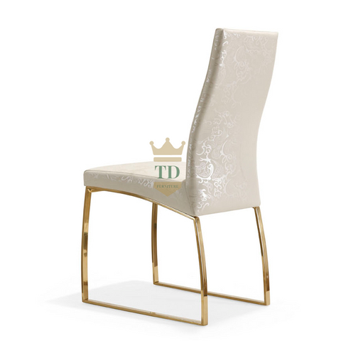 Gold Stainless Stee With PU Dining Chair