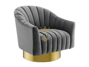 Modern Accent Chair For Living Room With Swivel Base