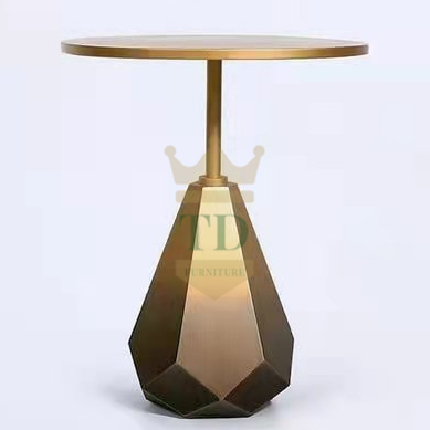 Gold Stainless Steel Side Table