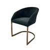 Gold Stainless Steel With Velvet Bow-Shap Dining Chair 