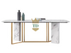 Gold Stainless Steel WithMarble Dining Table