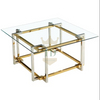 Small CBM Coffee Table With Clear Glass Top