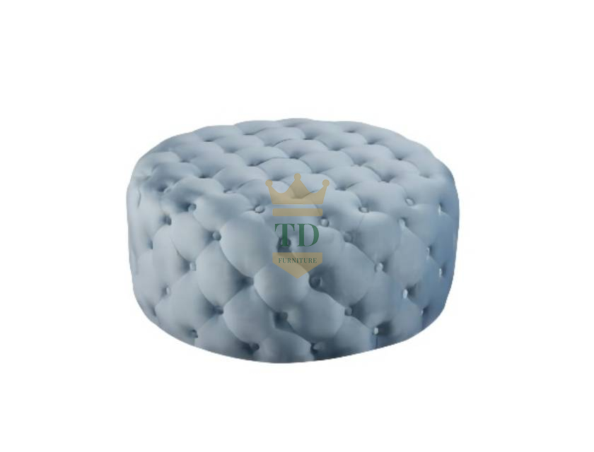 Deep Button Tufting Ottoman