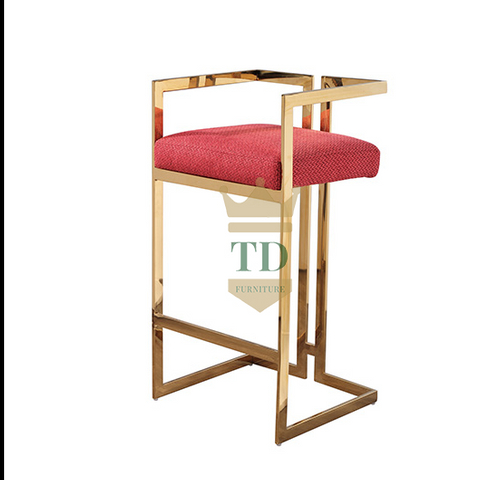 Gold Stainless Steel Bar Stool