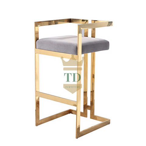 Gold Stainless Steel Bar Stool