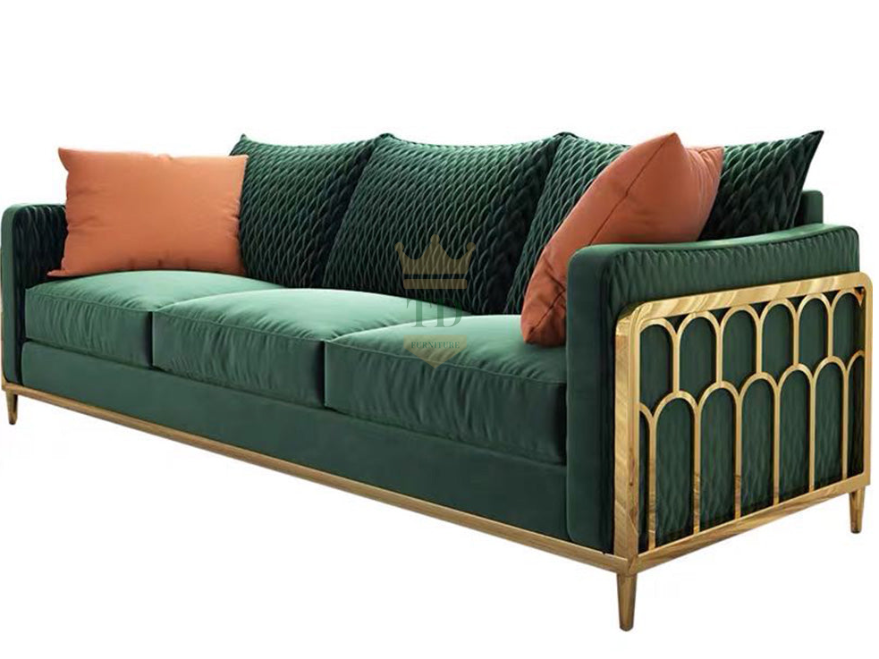 Velvet Green Sofa 1/2/3/4 Seater Sofa Set Luxury Interior Lounge