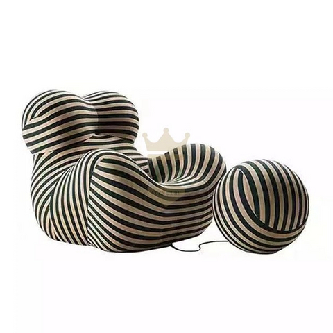 Modern Mother's Embrace Chair With Ball Footstool