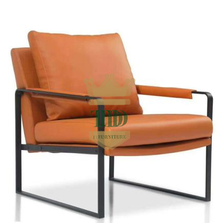 Carbon Steels PU Accent Chair