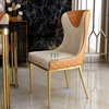 Gold Stainless Steel With PU Dining Chair