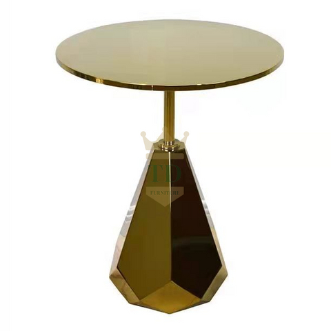 Gold Stainless Steel Side Table