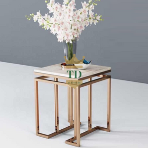 Stainless Steel Marble End Table