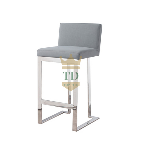 Silver Stainless Steel Barstool