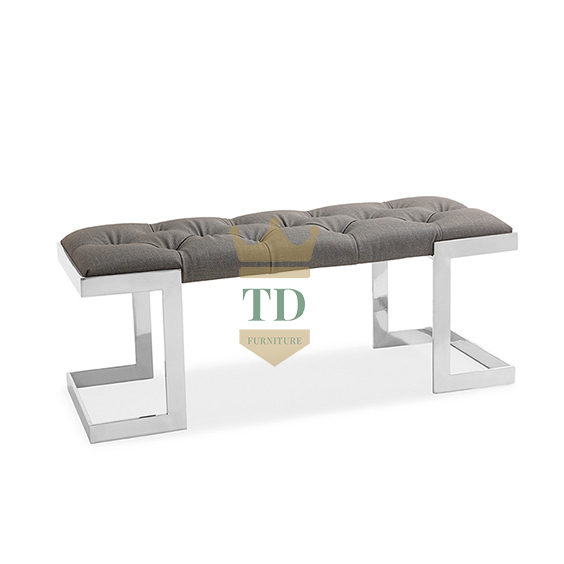 Silver Stainless Steel Bench