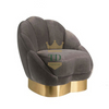 Gold Stainless Steel Base Armchair