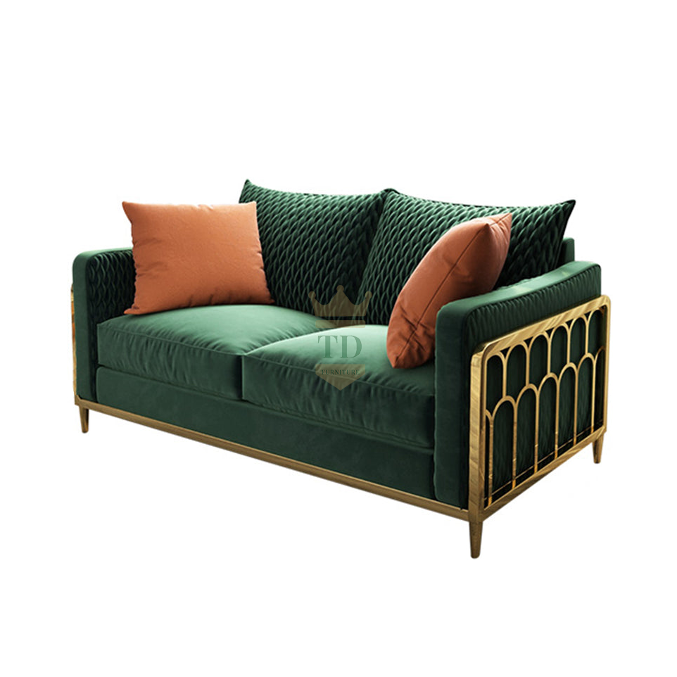 Velvet Green Sofa 1/2/3/4 Seater Sofa Set Luxury Interior Lounge