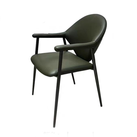 Carbon Steel Dining Chair With Armrest For Dining Room