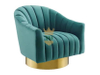 Modern Accent Chair For Living Room With Swivel Base