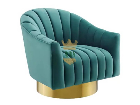 Modern Accent Chair For Living Room With Swivel Base