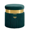 Contemporary Ottoman With Gold Stainless Steel Band