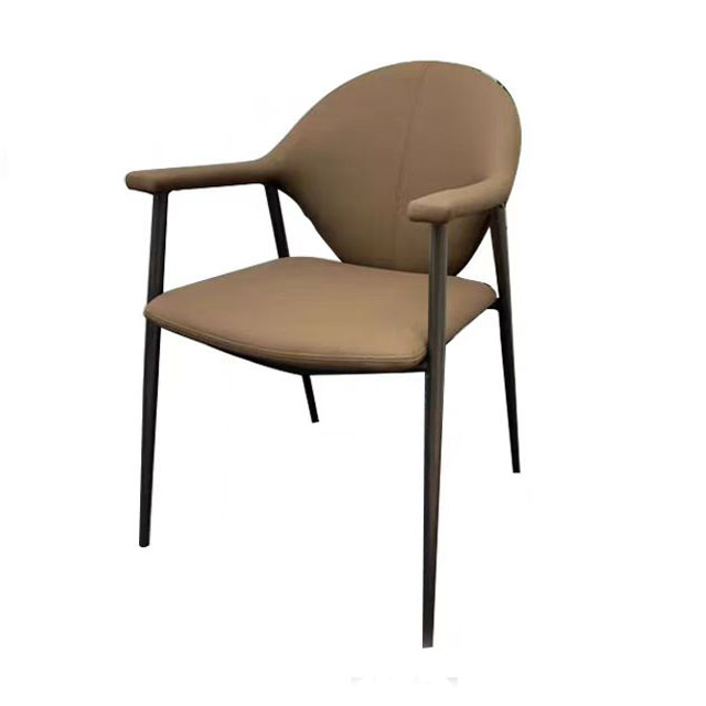 Carbon Steel Dining Chair With Armrest For Dining Room