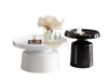 Set Of Two Modern White And Black Coffee Table 