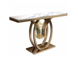 Gold Stainless Steel Console Table