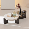 Modern Marble & Metal Round Coffee Table Set - Stylish Home Decor