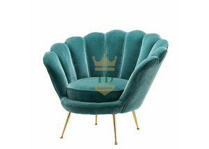 Velvet Shell Accent Chair