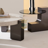 Modern Marble & Metal Round Coffee Table Set - Stylish Home Decor