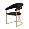 DC-6093 Gold Stainless Steel Frame And Solid Steel Bar On The Back With Velvet Dining Chair