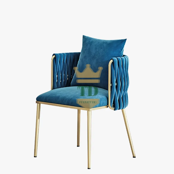 Gold Stainless Stee With Velvet Dining Chair