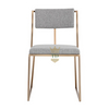 Gold Stainless Steel With Fabric Dining Chair