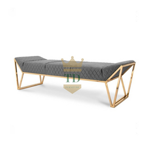 Small CBM Bench With Gold Stainless Steel 