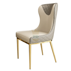 Gold Stainless Steel With PU Dining Chair