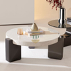 Modern Marble & Metal Round Coffee Table Set - Stylish Home Decor