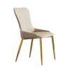 Grey Velvet Dining Chair with Gold Legs - Modern Upholstered Accent Chair for Kitchen & Dining Room