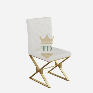 Gold Stainless Stee With PU Dining Chair