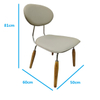 Modern Stainless Steel PU Dining Chair Legs Wrapped With Ash Wood Chair for Home Apartment Kitchen Hotel Use 